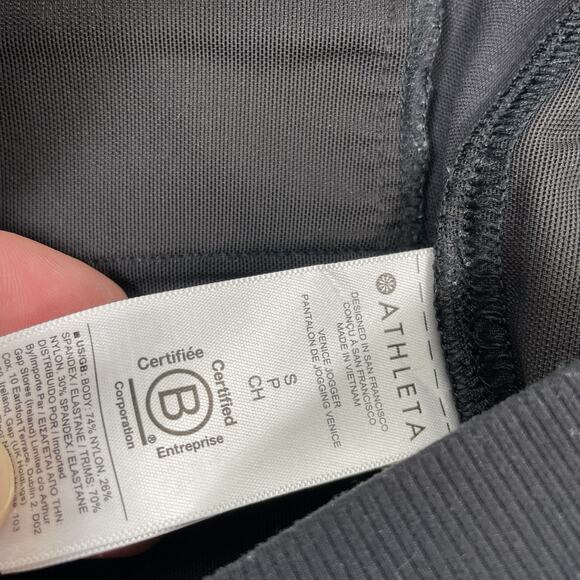 Athleta Venice Jogger Pant Small Women Black Pull On 27" Inseam Stretch 65-32 - Picture 5 of 9